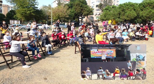 Çocuklar “Sahnebüs” etkinlikleriyle doyasıya eğlendiler