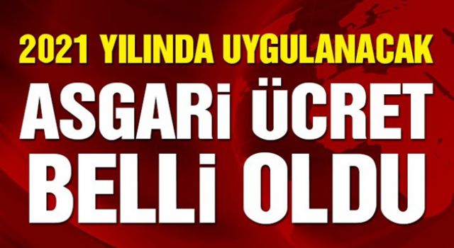 İşte 2021 yılı asgari ücret rakamı