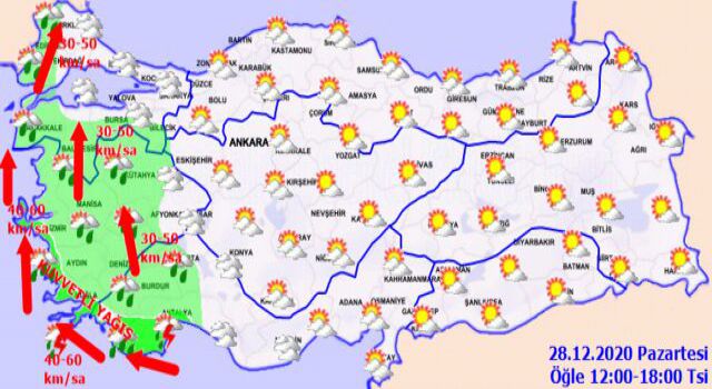 Meteoroloji'nin son hava tahminlerine göre İstanbul ve İzmir'de yağmur var
