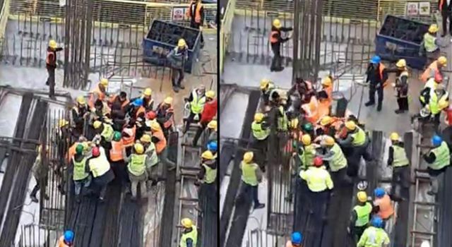 Ataşehir'de inşaat işçileri arasında meydan dayağı