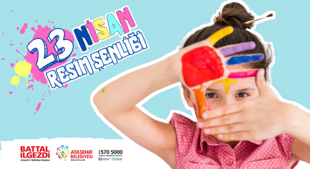 Ataşehirli çocuklar “Çocuk Bayramını” resmediyor