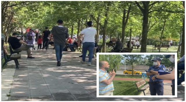 Ataşehir'de hafta sonu kısıtlamasında parklarda olanlara ceza kesildi