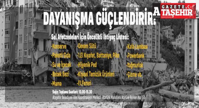 AFETZEDELER İÇİN YARDIM KAMPANYASI