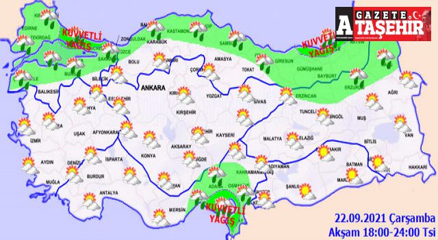İstanbul ve birçok il için kuvvetli yağış uyarısı
