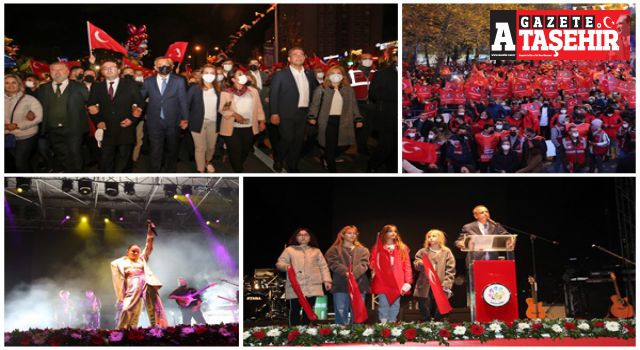 Ataşehir'de onbinler, Cumhuriyet Bayramını 'Cumhuriyet Hepimizin' diyerek kutladı