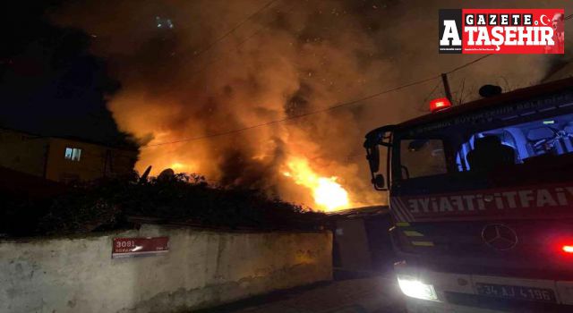 Ataşehir'de yaşlı kadının yaşadığı gecekondu alevlere teslim oldu