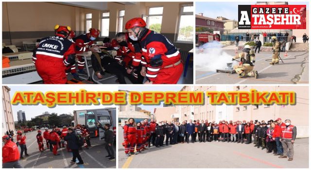 Ataşehir'de eş zamanlı deprem tatbikatı