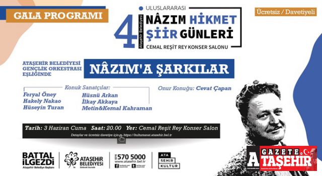 Ataşehir Belediyesi Nâzım Hikmet Şiir Günleri’ni bu yıl 4. kez düzenleyecek