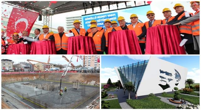 Türkiye’nin en büyük Atatürk Kütüphanesi’nin temeli törenle atıldı