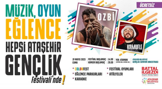 19 MAYIS ATAŞEHİR’DE GENÇLİK FESTİVALİ İLE KUTLANACAK