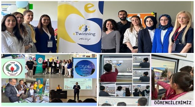 eTwinning Projesi Yahya Kemal Beyatlı Ortaokulu'nda sergilendi