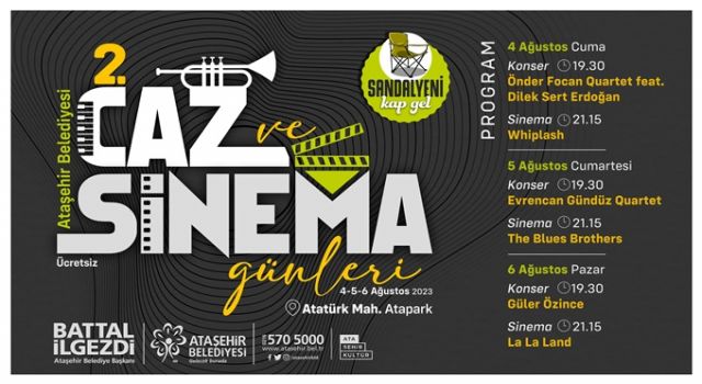 CAZIN RİTMİYLE, SİNEMANIN BÜYÜSÜ ATAŞEHİR'DE BULUŞUYOR