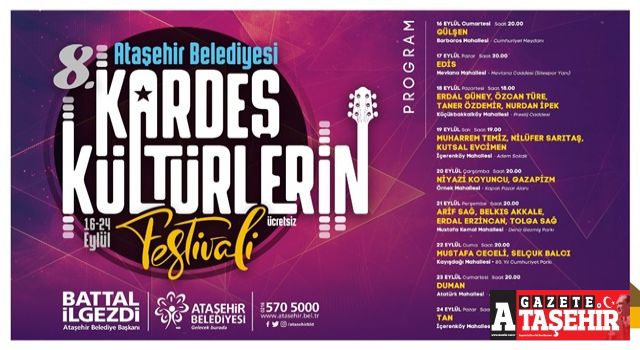 Müziğin kalbi Ataşehir'de atacak. Kardeş Kültürlerin Festivali başlıyor
