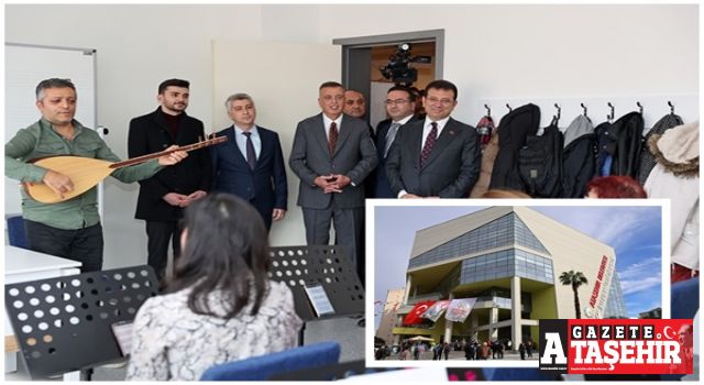 İBB Başkanı Ekrem İmamoğlu Ataşehir Aydın İnanoğlu Kültür Merkezini ziyaret etti
