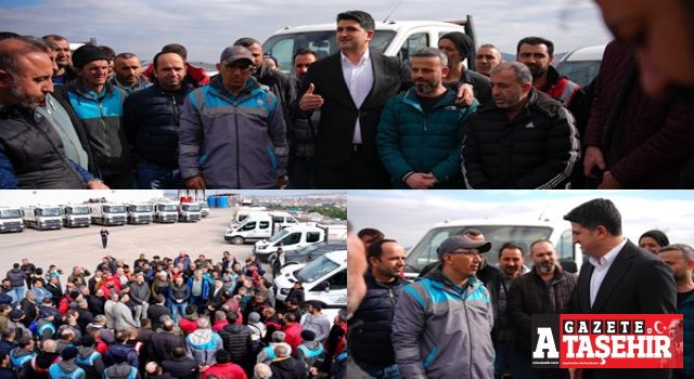 CHP Ataşehir Belediye Başkan Adayı Onursal Adıgüzel Temizlik işçilerini ziyaret etti