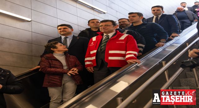 İBB Başkanı Ekrem İmamoğlu Kayışdağı metro istasyonunda incelemeler yaptı