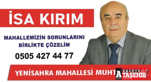 İsa Kırım, Yenisahra Mahallesi'nin sorunlarını birlikte çözeceğiz