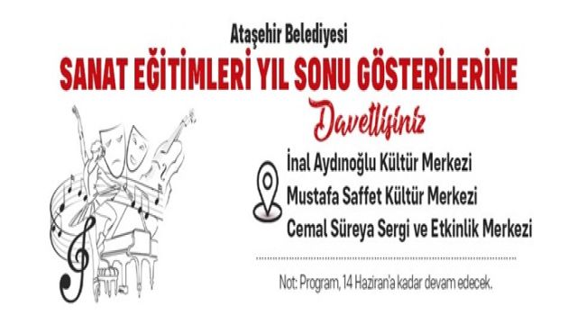Sanat eğitimlerine katılan Ataşehirliler, yıl sonu gösterilerini sergileyecekler