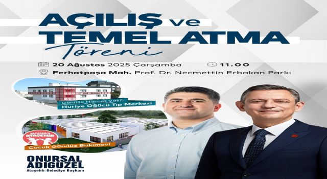 Ataşehir Belediyesi’nden temel atma ve açılış töreni