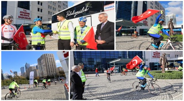Bisikletçilerin Anıtkabir yolculuğu başladı