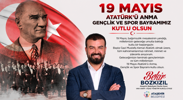 19 Mayıs Atatürk’ü Anma, Gençlik ve Spor Bayramı’mız kutlu olsun.