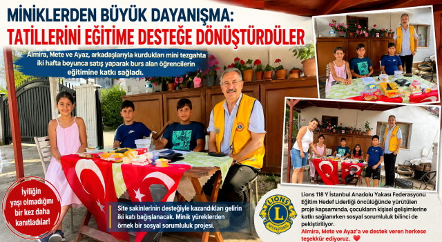 Miniklerden Büyük Dayanışma: Tatillerini Eğitime Desteğe Dönüştürdüler