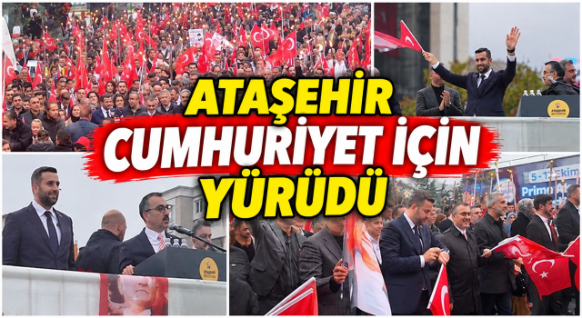 Ataşehirliler Cumhuriyet İçin Yürüdü