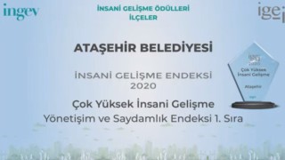 Ataşehir Belediyesi’ne çok yüksek insani gelişme ödülü