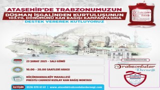Ataşehir Trabzonlular Derneği Trabzon'un Kurtuluş gününü kan bağışıyla kutluyor