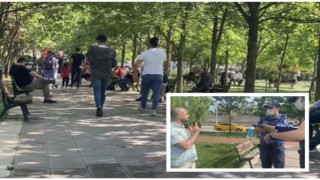 Ataşehir'de hafta sonu kısıtlamasında parklarda olanlara ceza kesildi