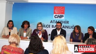 Ataşehir CHP Kadın Kollarından eş zamanlı 'Canan Kaftancıoğlu Yalnız Değildir' basın açıklaması