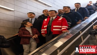 İBB Başkanı Ekrem İmamoğlu Kayışdağı metro istasyonunda incelemeler yaptı