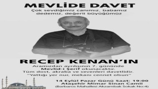 Mevlid-i Şerif’e tüm dostlar davetlidir